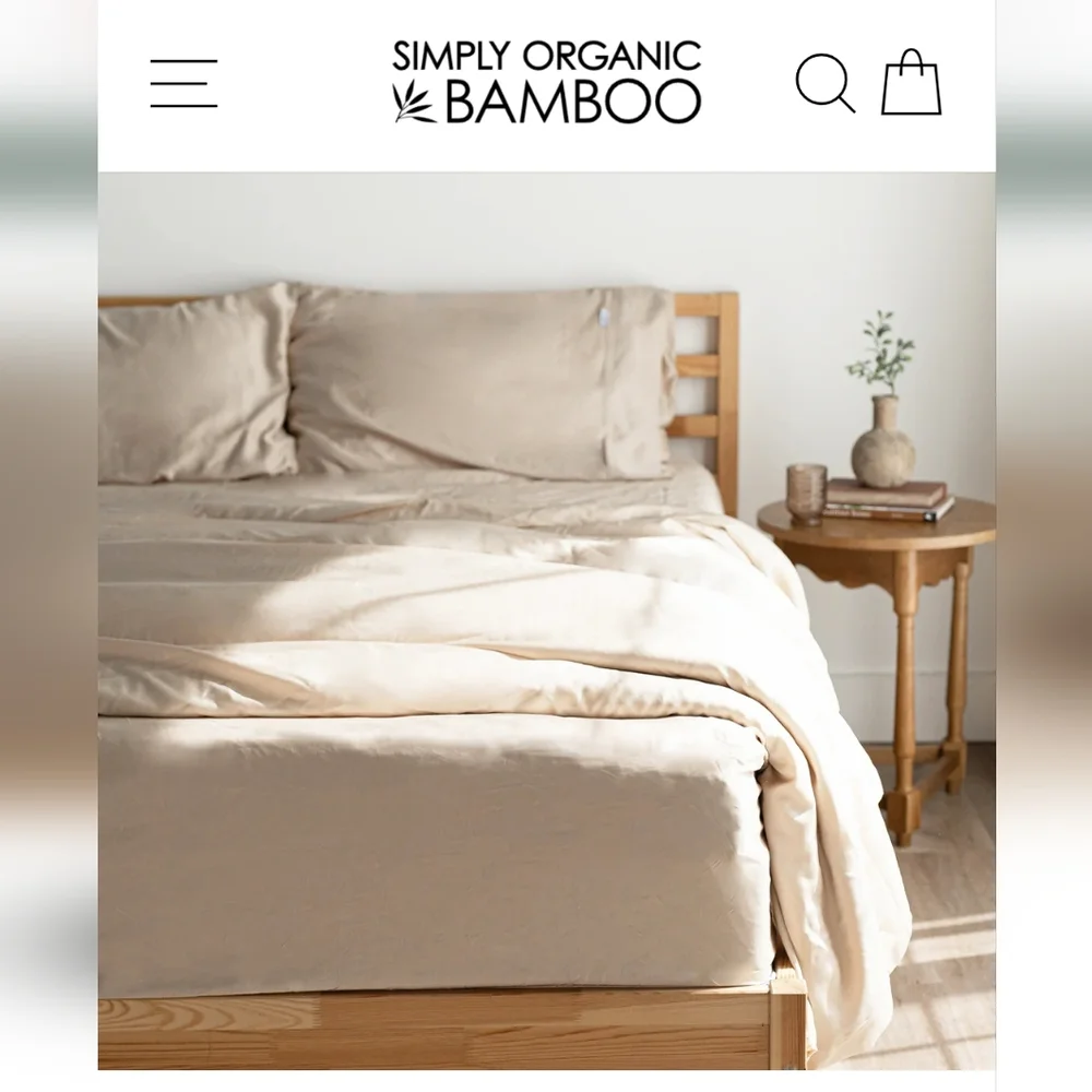 Sand Drift Duvet Cover SIMPLY ORGANIC BAMBOO
